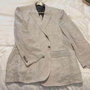 Chiari Casual Linen Beige Sport Coat Blazer